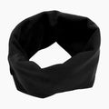 Black breathable dog ear cover for calming and noise reduction, machine washable and elastic for comfort.