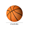 Indoor silent basketball dribbling soft foam ball, 21cm diameter, perfect for kids' games and practice.