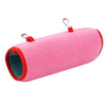 Pink hamstertube made of soft plush material, perfect for small pets and birds to stay warm and comfortable.