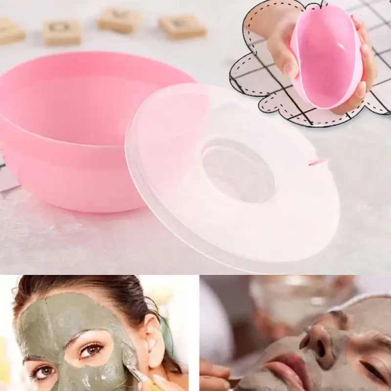 Facial Brush Mask Bowl Spoon Set Mask Brush Bar DIY Beauty Tools Mixing Tools Skin Care Makeup Supplies Woman Facial Tools