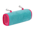 Cozy pet hamster nest in teal and pink, ideal for small birds and rodents, providing warmth and comfort.