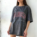 Relaxed-fit vintage LA graphic t-shirt for women, oversized and stylish for casual summer wear.