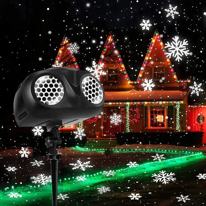 Outdoor Led Projector Light Snowflake Romantic Christmas Decoration IP65 Waterproof for New Year,Garden,Yard