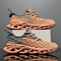 Men's luxury breathable mesh sneakers in mixed colors with lace-up closure and stylish outsole design.