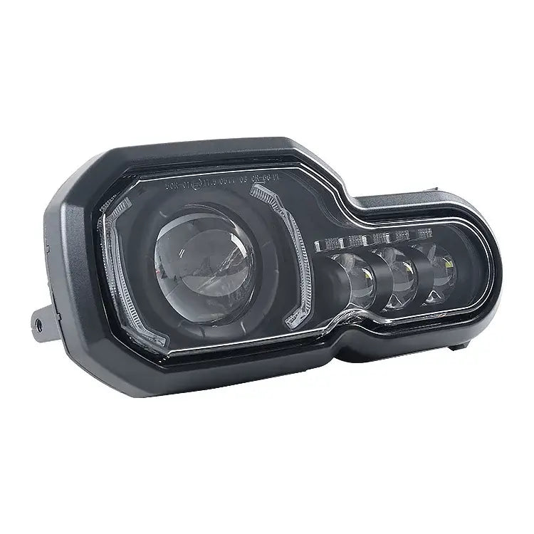 E-mark approved LED projector headlight for BMW F800GS with high/low beam and DRL.