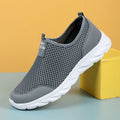 Men's summer casual breathable mesh sneakers with slip-on design and non-slip sole.