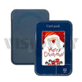 Magnetic Wallet Case with Christmas design for iPhone, featuring NFC function and card pocket by VISIOVOY.