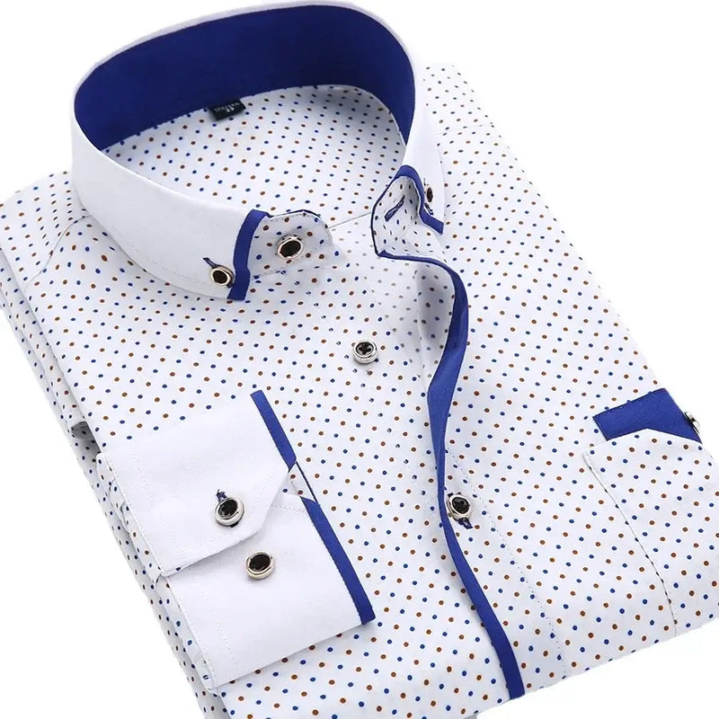 High-quality floral button down men's shirt with full sleeves and stylish collar, perfect for casual outings.