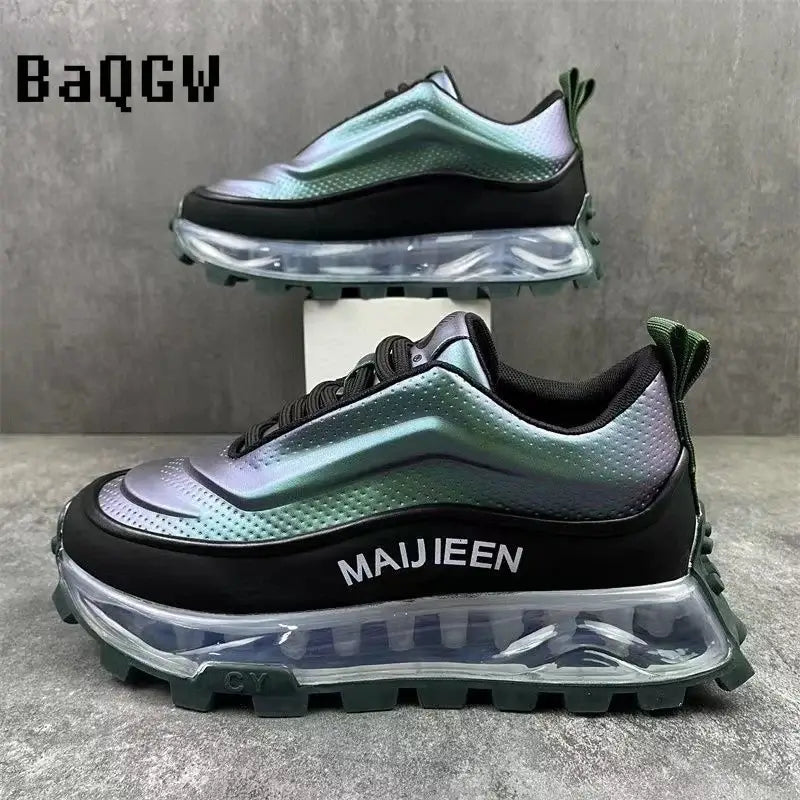 BaQGW high quality chunky sneakers with breathable mesh upper and thick rubber sole in stylish tone.