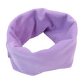 Purple breathable dog ear cover for grooming, noise-proof head wrap for medium to large dogs.