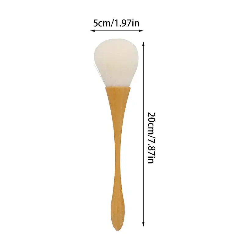 Big head nail cleaning brush with soft bristles for dust removal and makeup application, 20cm long, eco-friendly design.