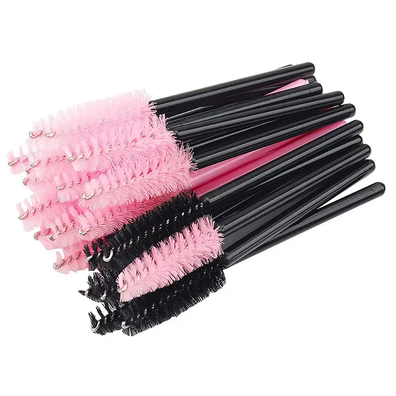 50pc Mini Eyelash Makeup Brush Short Handle Microbrush Mascara Wands Applicator Eyebrow Comb Lash Extension Supplies Makeup Tool