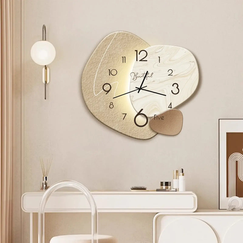 28cm wall mounted wood clock with modern design and silent function for home or office decoration.