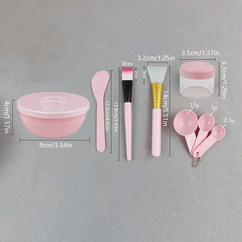 Facial Brush Mask Bowl Spoon Set Mask Brush Bar DIY Beauty Tools Mixing Tools Skin Care Makeup Supplies Woman Facial Tools